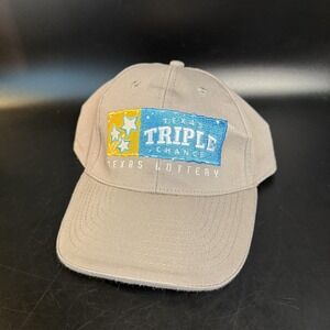 Hit Wear Texas Lottery Triple Chance Khaki Cotton Adjustable Baseball Cap Hat